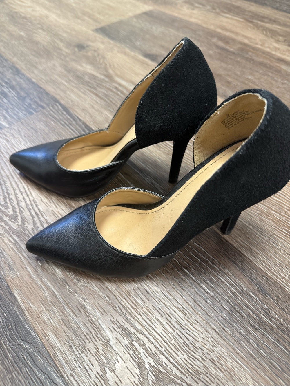 Express Black Pointed-Toe D'Orsay Pumps